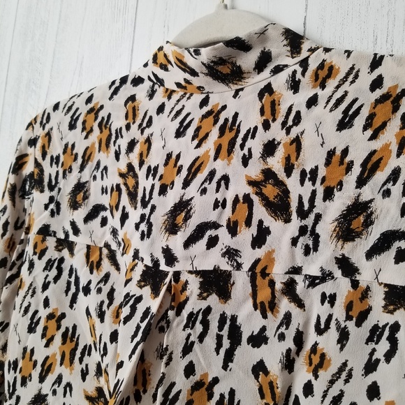 & Other Stories Leopard Print Silk Blouse Size 4 - Picture 4 of 8